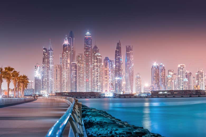 Dubaï Creek illuminé