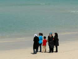Musulmans sur la plage