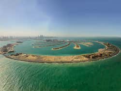 Palmier Jumeirah depuis l'hélicoptère