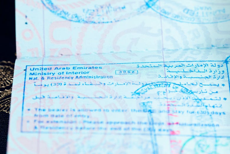 Visa d'entrée aux Émirats Arabes Unis