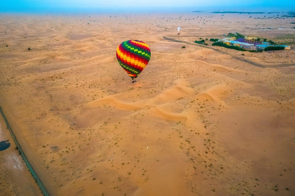 Vol en montgolfière au-dessus de Dubaï