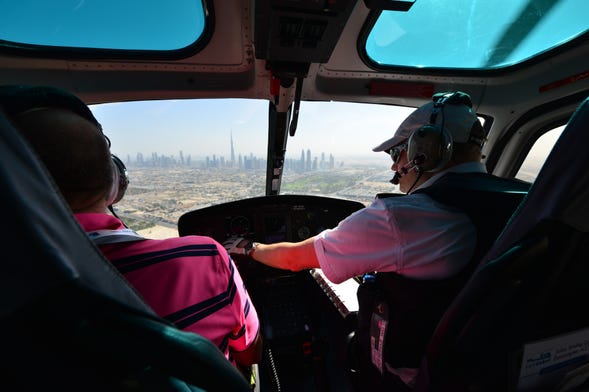 Vol en hélicoptère au-dessus de Dubaï